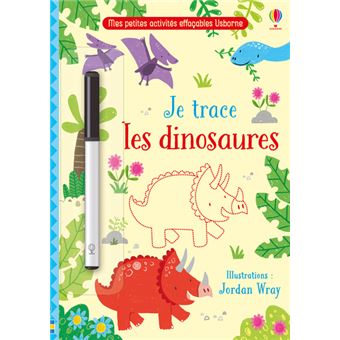 Je trace les dinosaures - Mes petites activités effaçables Usborne