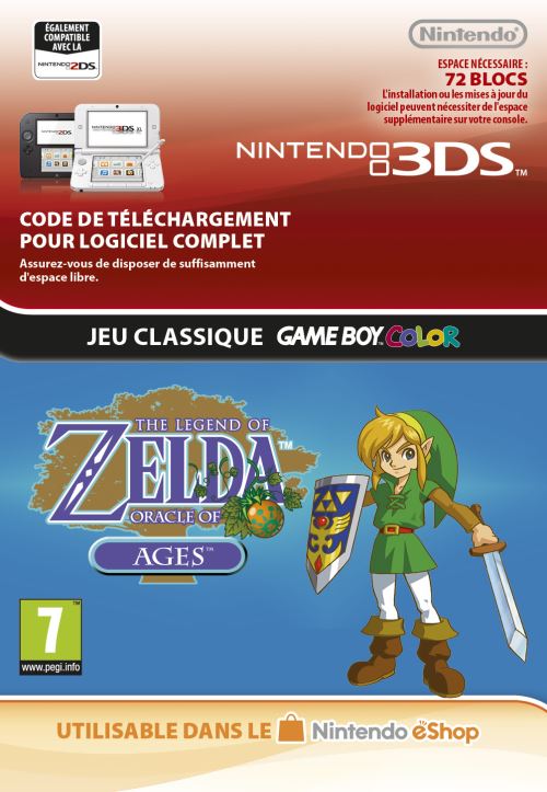 Code de téléchargement The Legend of Zelda Oracle of Ages Nintendo 3DS