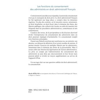 Les fonctions du consentement des administrés en droit administratif français