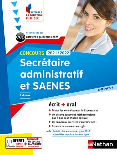 Concours Secrétaire administratif et SAENES 2020 - 2021 - CAT B N01 (IFP) 2020