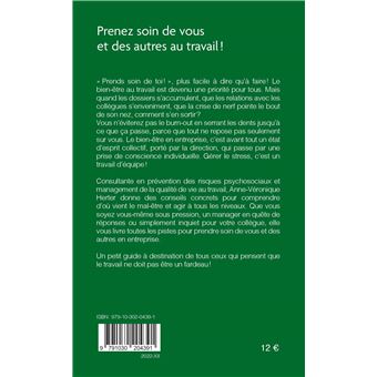 Prenez soin de vous et des autres au travail !
