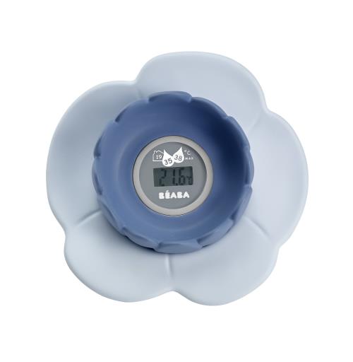 Thermomètre de bain Béaba Lotus Gris et Bleu