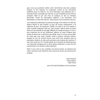 Diagnostics différentiels des psychoses endogènes, des troubles de la personnalité et des névroses