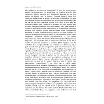 Diagnostics différentiels des psychoses endogènes, des troubles de la personnalité et des névroses