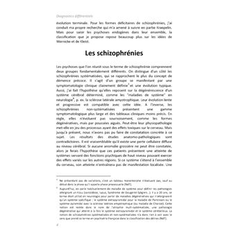 Diagnostics différentiels des psychoses endogènes, des troubles de la personnalité et des névroses