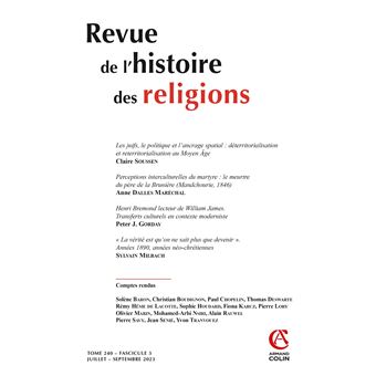 Revue de l'histoire des religions - Nº3/2023