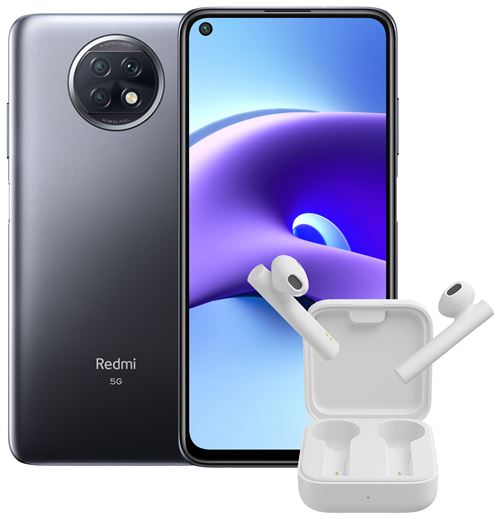 XIAOMI REDMI NOTE 9T 128Go BLACK + MI TRUE WIRELESS EARPHONES 2-PACK