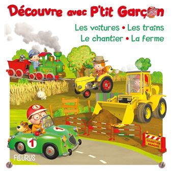 P tit garçon découvre les voitures, les trains, le chantier, la ferme