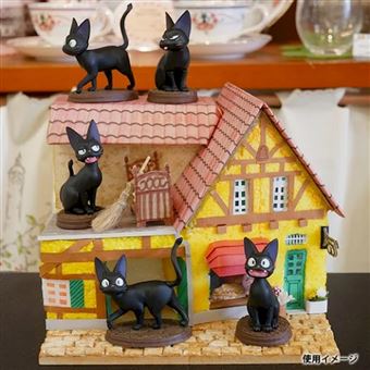 Assortiment de 6 figurines Kiki la petite Sorcière Ghibli Jiji