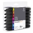 Set de 12 feutres Brushmarker Winsor & Newton Tons vibrants