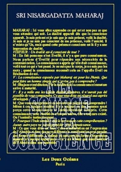 A la source de la conscience - Nisargadatta Maharaj - broché