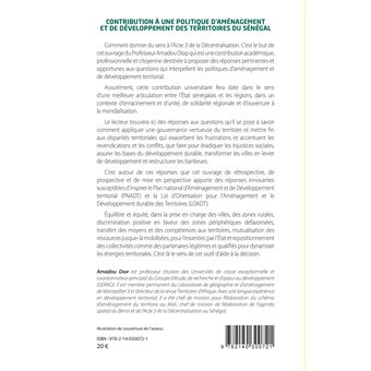 Contribution à une politique d'aménagement et de développement des territoires du Sénégal