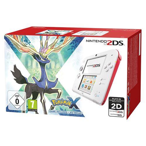 Console Nintendo 2DS - Blanc & Rouge + Pokémon X - Édition Limitée