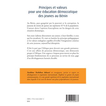 Principes et valeurs pour une éducation démocratique des jeunes au Bénin