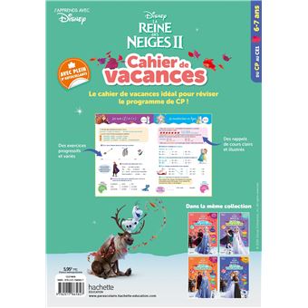 Disney - Reine des Neiges - Du CP au CE1 - Cahier de vacances 2022