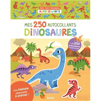 250 autocollants - dinosaures