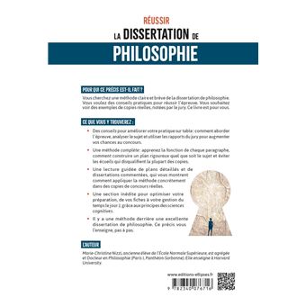 Réussir la dissertation de philosophie