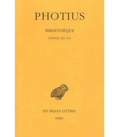 Bibliothèque. Tome V : Codices 230-241