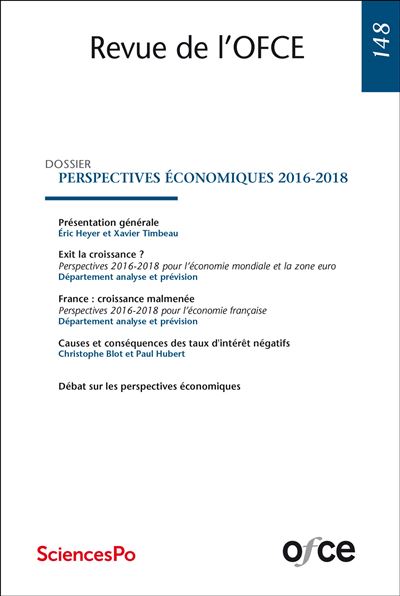 N° 148 : perspectives économiques 2016-2018