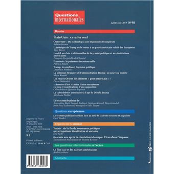 Etats-Unis : Cavalier seul