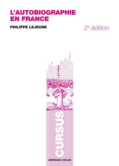 L'autobiographie en France - Philippe Lejeune - broché