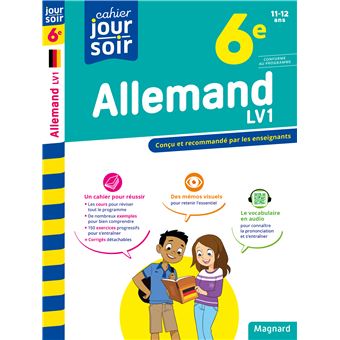 Cahier Du Jour Cahier Du Soir Allemand Lv1 6ème Cycle 3 Workbook - 