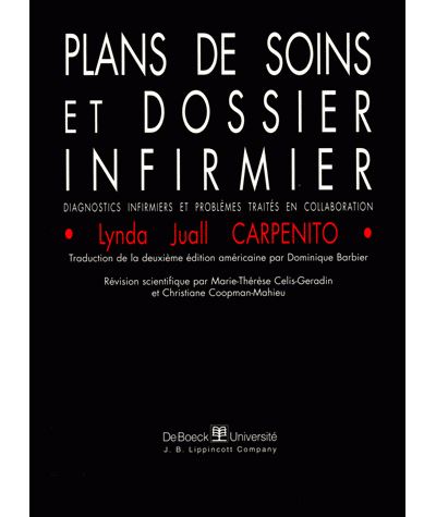 Plans de soins et dossier infirmier diagnostics infirmiers et problèmes traités en collaboration