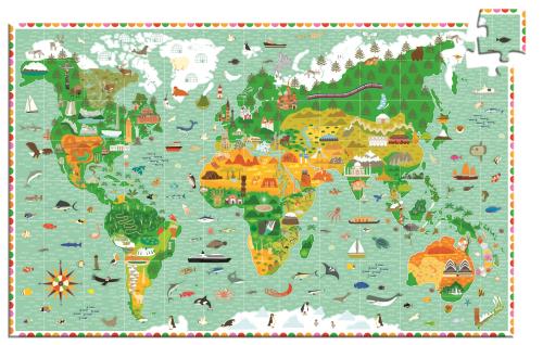 Puzzle d'observation 200p Les monuments du monde Djeco