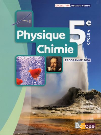 Regaud Vento Physique-Chimie 5e 2017 Manuel élève - Denis Regaud - broché