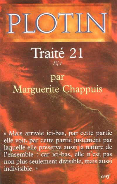 Plotin - Traité 21 –IV,1 -  Plotin - broché