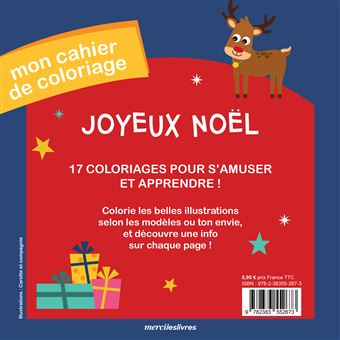 Joyeux Noël - Mon cahier de coloriage
