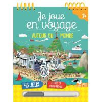 Je joue en voyage - Autour du monde - livre avec feutre effaçable