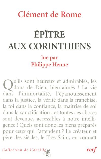 Clément de Rome : Épître aux Corinthiens - Philippe Henne - broché