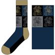 Chaussettes Unisex Queen Crest Blocks Bleu Navy