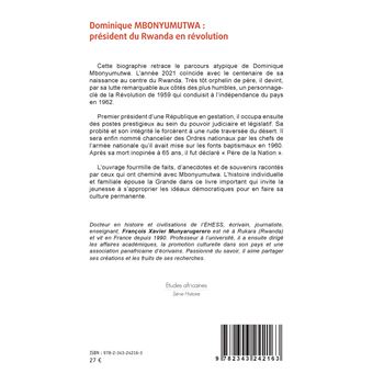 Dominique MBONYUMUTWA : président du Rwanda en révolution