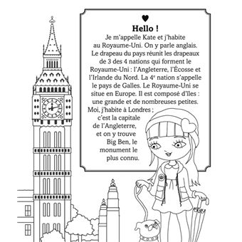 Minimiki - Ma pochette cartes à gratter et à colorier - Kate au Royaume-Uni