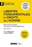 Libertés fondamentales et droits de l'homme - CRFPA - Examen national Session 2022
