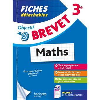 Objectif Brevet - Fiches Maths - Broché - Nicolas Clamart - Achat Livre ...