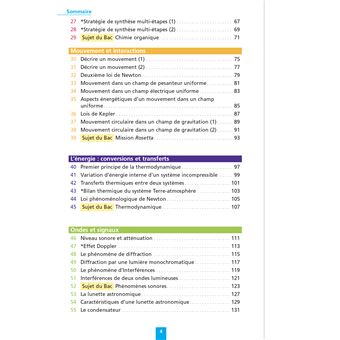 Objectif BAC Fiches détachables Spécialité PHYSIQUE CHIMIE TLE