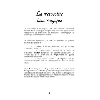 Quelle alimentation pour la rectocolite hémorragique ?