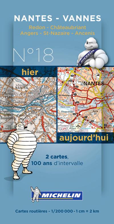 Cartes Hier et Aujourd'hui : Nantes - Vannes