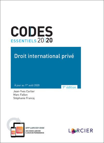 Code Essentiel -Droit international privé - Jean-Yves Carlier - broché