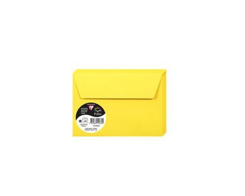 Pack de 20 enveloppes Pollen C6 114 x 162 mm Jaune