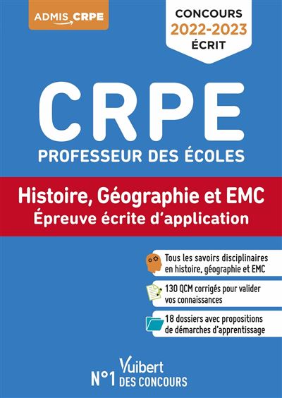 CRPE - Concours Professeur des écoles - Histoire-Géographie et EMC - Réussir sa démarche d'apprentissage - Marc Loison - broché
