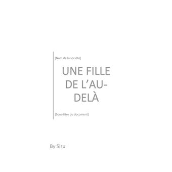 Une fille de l'au-delà
