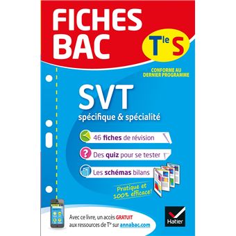 Fiches Bac Svt Tle S Specifique Specialite Fiches De Revision Terminale S Broche Arnaud Mamique Bruno Semelin Isabelle Bednarek Maitrepierre Collectif Achat Livre Fnac