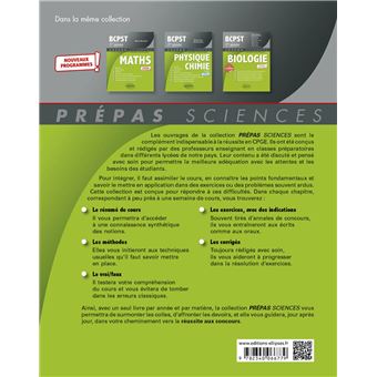 Mathématiques BCPST 2e année - Programme 2022