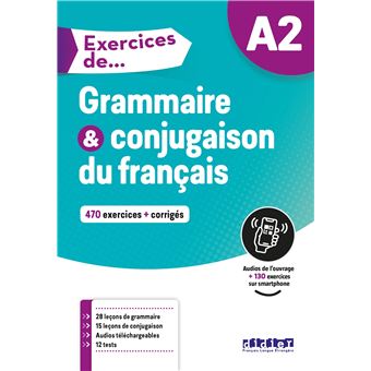 Exercices de Grammaire et conjugaison A2 - Livre