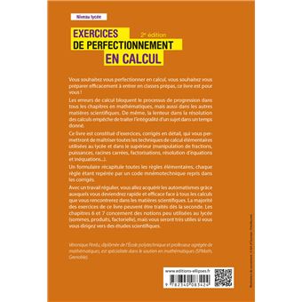 Exercices de perfectionnement en calcul - Niveau lycée