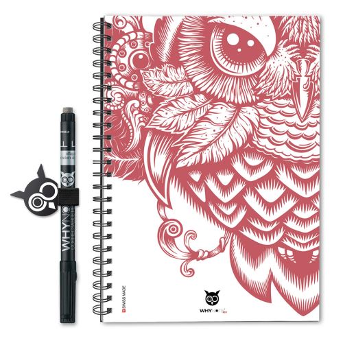 Agenda A5 WhyNote Eco Bordeaux avec stylo